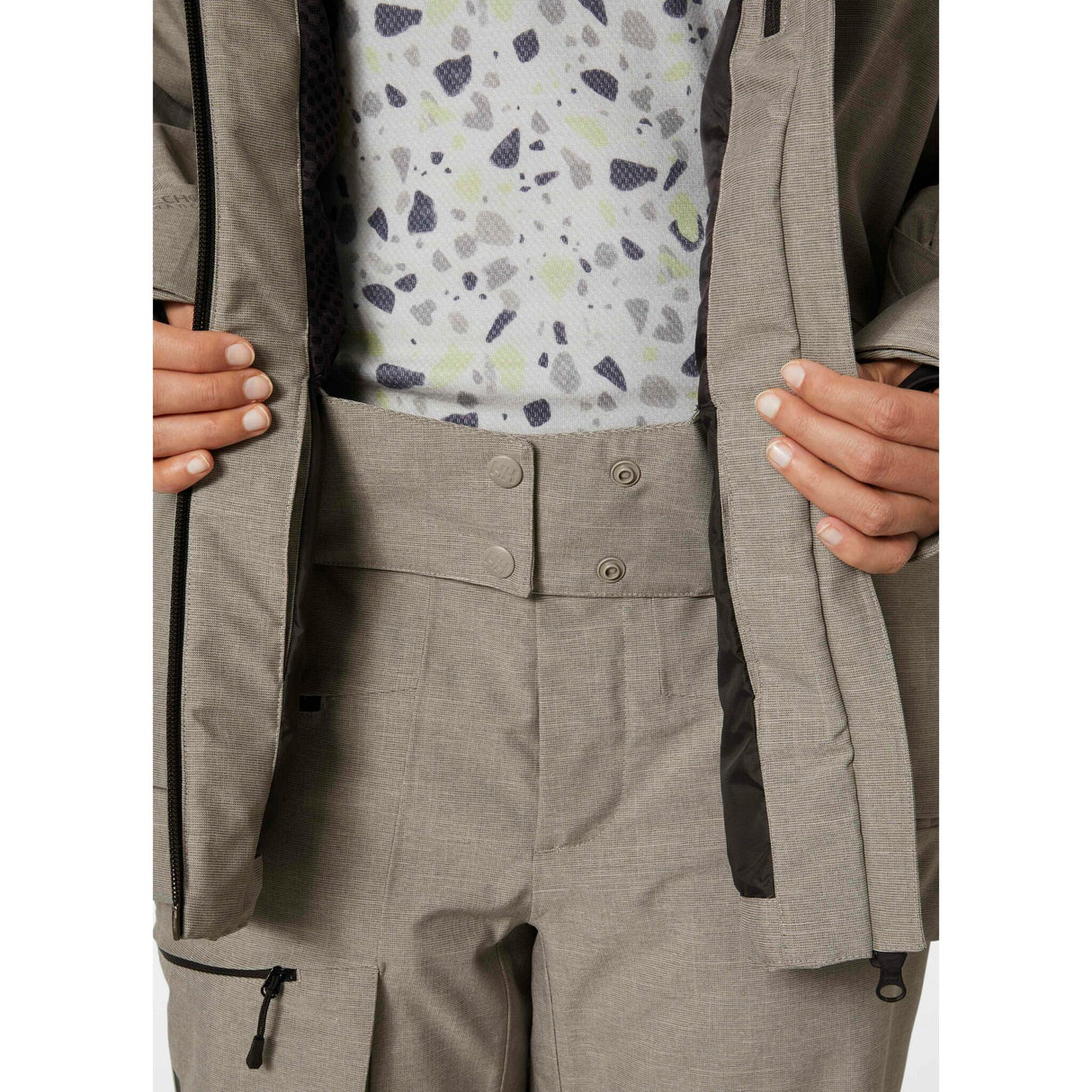 Helly Hansen Women’s Powderqueen Skisæt Dame - Terrazzo / Black -