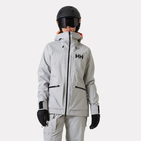 Helly Hansen Women’s Powderqueen Skisæt Dame - Grey Melange / Black -