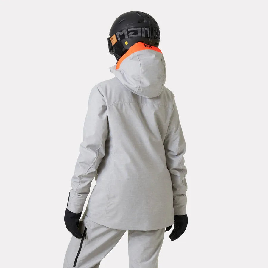 Helly Hansen Women's Powderqueen 3.0 Ski Jacket Skijakke Dame - Grey Melange -