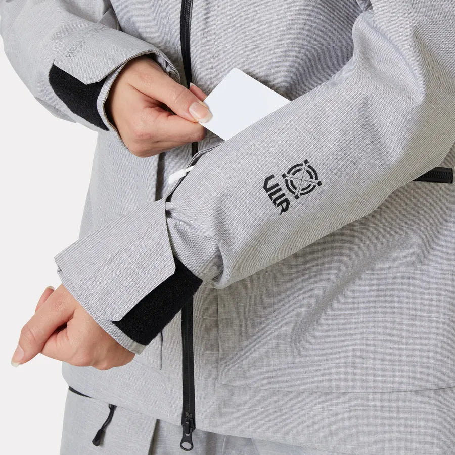 Helly Hansen Women's Powderqueen 3.0 Ski Jacket Skijakke Dame - Grey Melange -