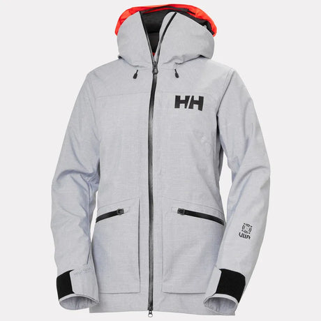Helly Hansen Women’s Powderqueen Skisæt Dame - Grey Melange / Black -