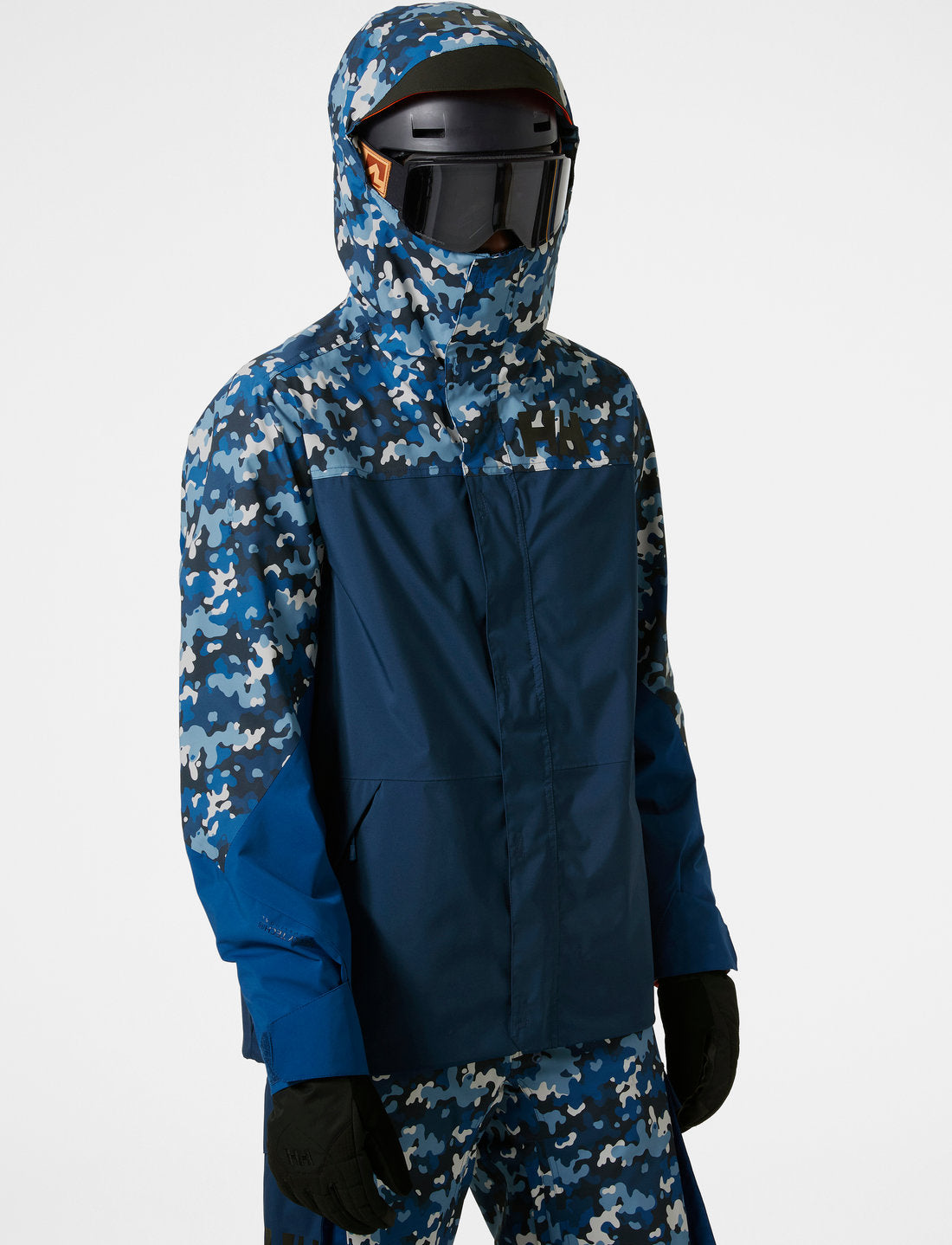 Helly Hansen Men's ULLR D Shell Ski Jacket Skijakke Herre - Ocean Camo - Ocean Camo