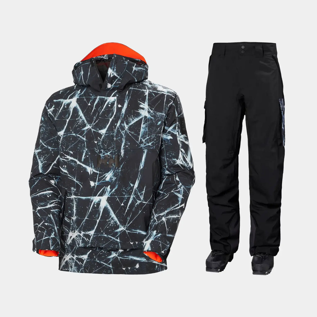 Helly Hansen Men's ULLR D Skisæt Herre - Black Ice / Black - 2XL