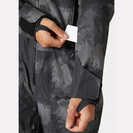 Helly Hansen Unisex Chugach Infinity Printed Suit Skidragt - Dame / Herre - Black Marble -