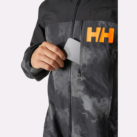 Helly Hansen Unisex Chugach Infinity Printed Suit Skidragt - Dame / Herre - Black Marble -