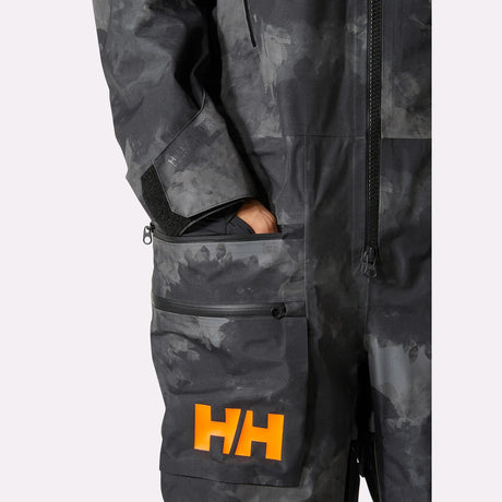 Helly Hansen Unisex Chugach Infinity Printed Suit Skidragt - Dame / Herre - Black Marble -