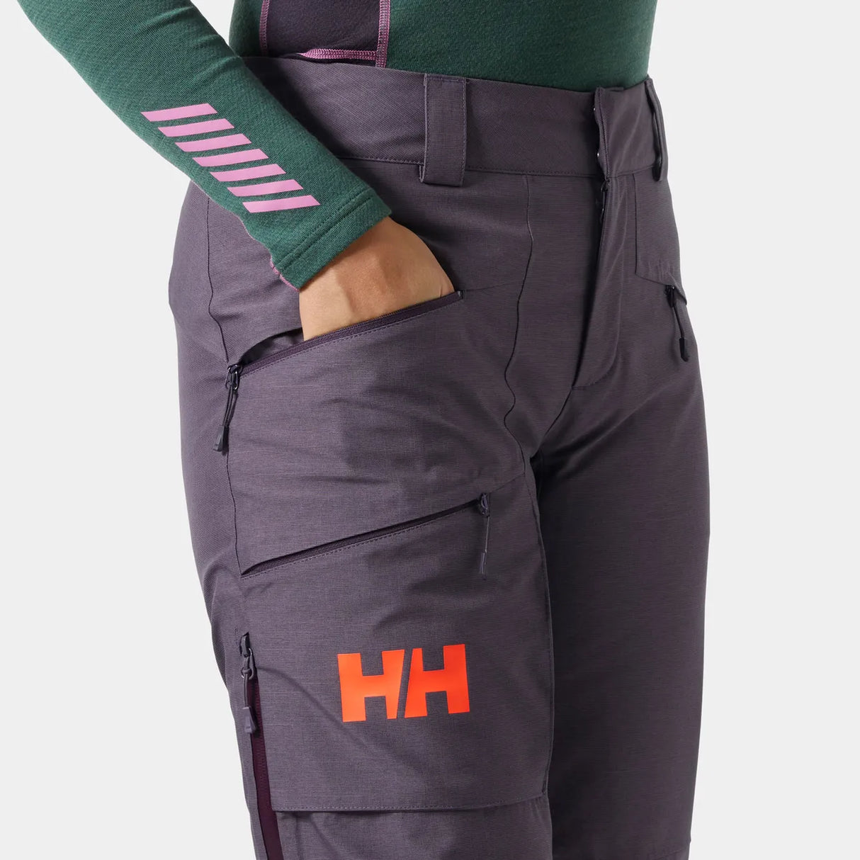 Helly Hansen Women's Powderqueen Ski Pants Skibukser Dame - Smoked Purple -