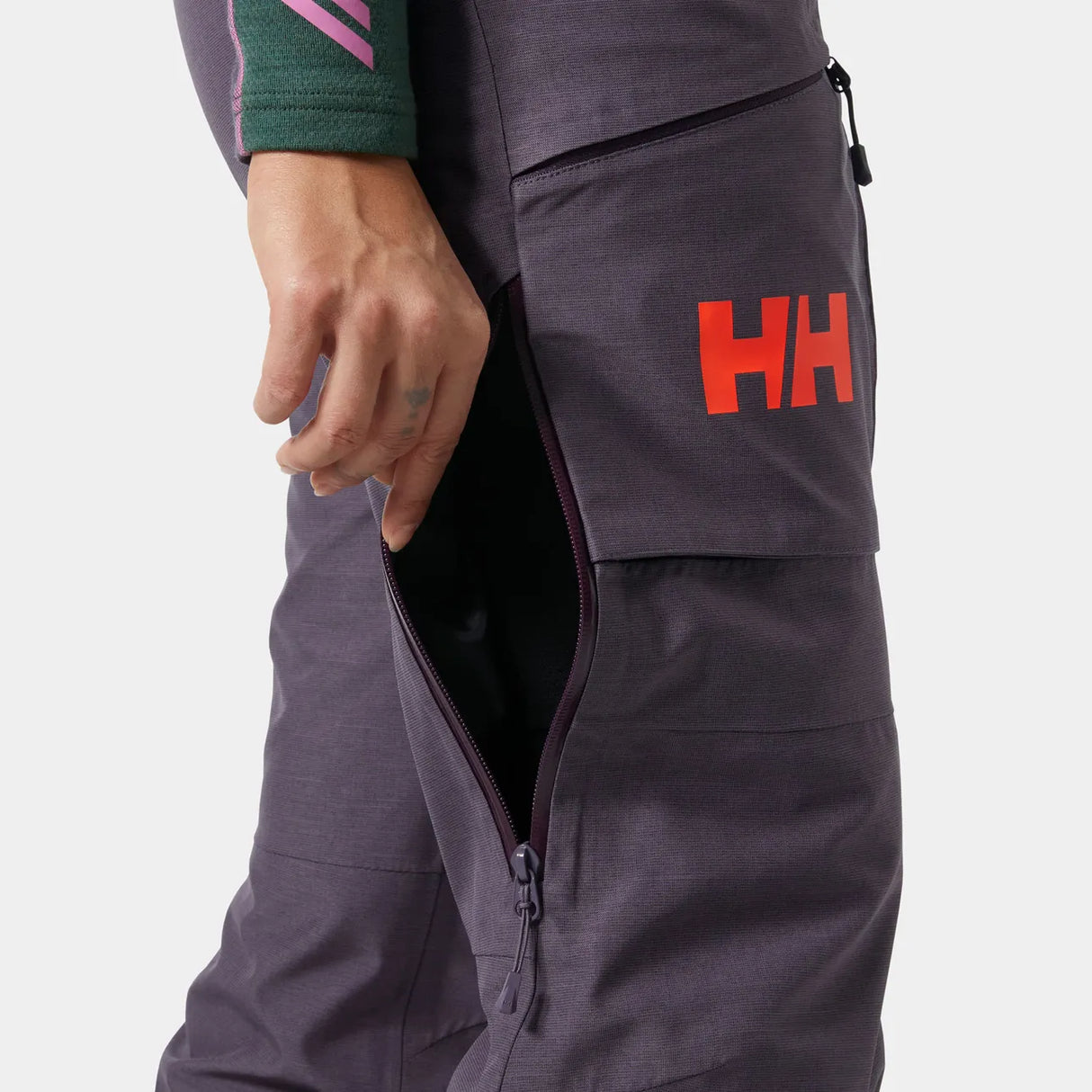 Helly Hansen Women's Powderqueen Ski Pants Skibukser Dame - Smoked Purple -