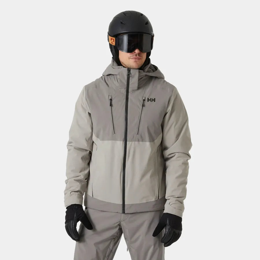 Helly Hansen Men's Alpha 4.0 Skisæt Herre - Concrete / Dark Creek -