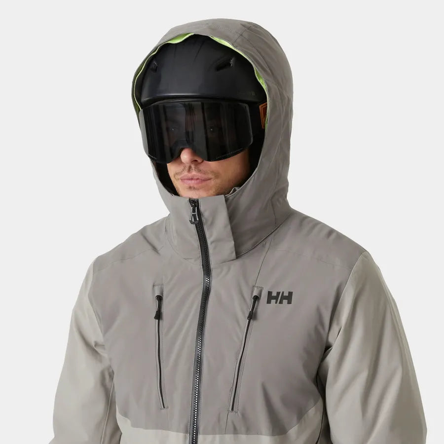 Helly Hansen Men's Alpha 4.0 Skisæt Herre - Concrete / Dark Creek -