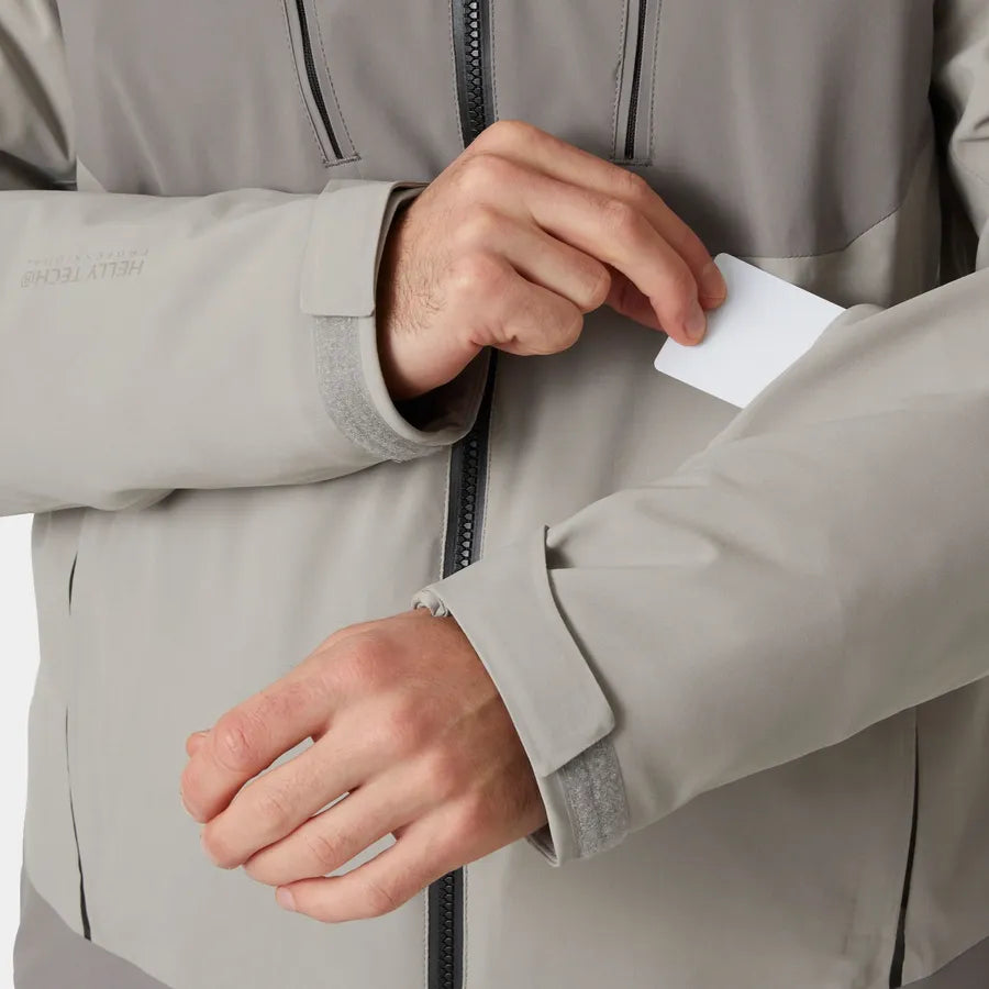 Helly Hansen Men's Alpha 4.0 Skisæt Herre - Concrete / Dark Creek -