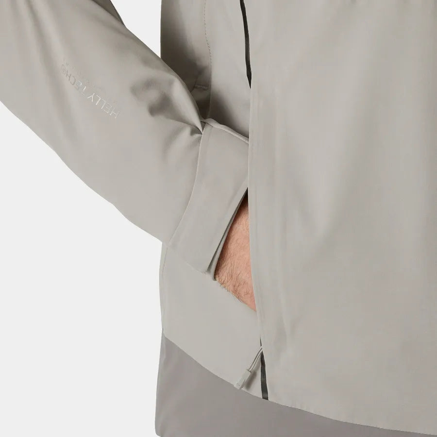 Helly Hansen Men's Alpha 4.0 Skisæt Herre - Concrete / Dark Creek -