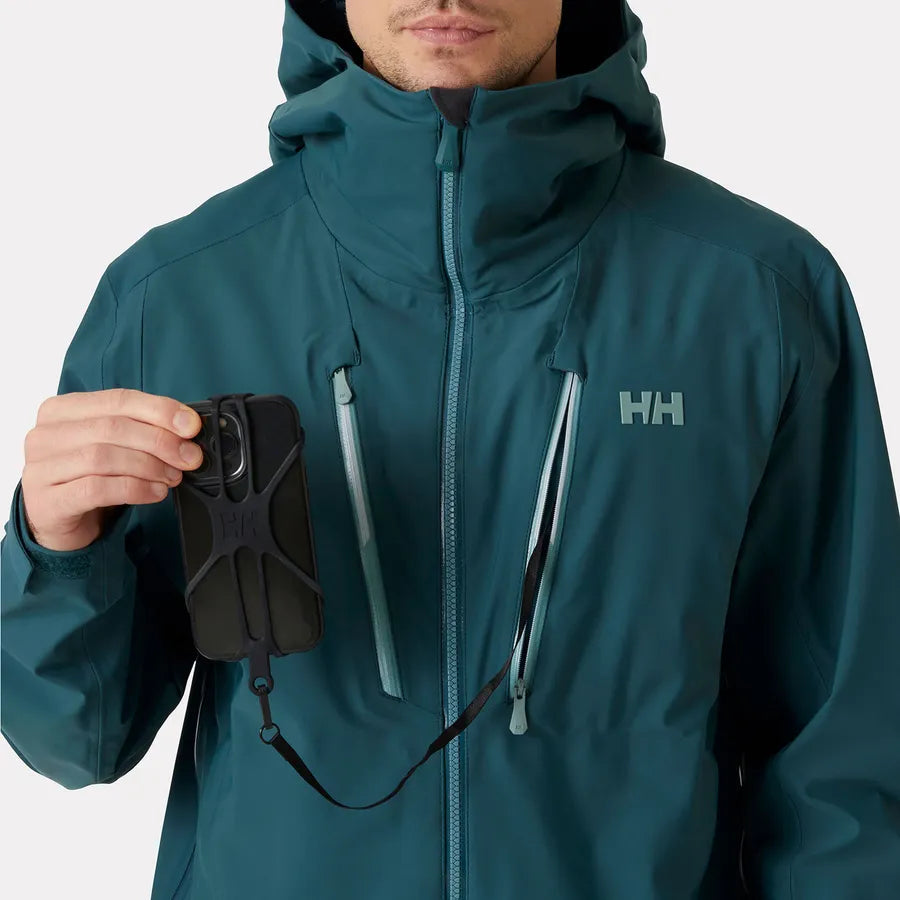 Helly Hansen Men's Alpha Long Ski Shell Jacket Skijakke Herre - Dark Creek -