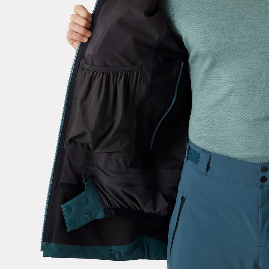 Helly Hansen Men's Alpha Long Ski Shell Jacket Skijakke Herre - Dark Creek -