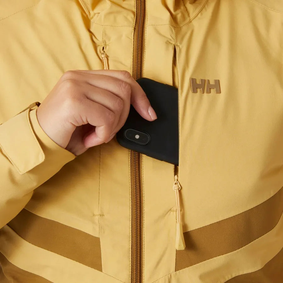 Helly Hansen Women's Edge 3.0 Ski Jacket Skijakke Dame - Sand -