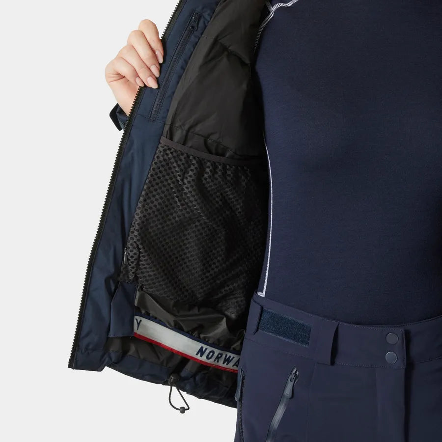 Helly Hansen Women's Kvitfjell Race Puffy Ski Jacket Skijakke Dame - Navy -