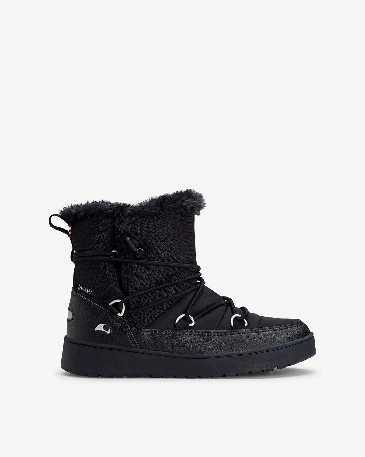 Viking Snofnugg Mid GTX Warm Vinterstøvler Børn - Black - Black
