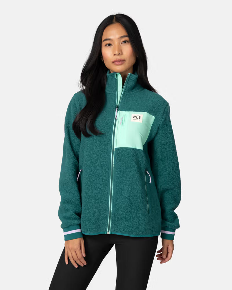 Kari Traa Røthe Midlayer Fleecetrøje Dame - Peacock