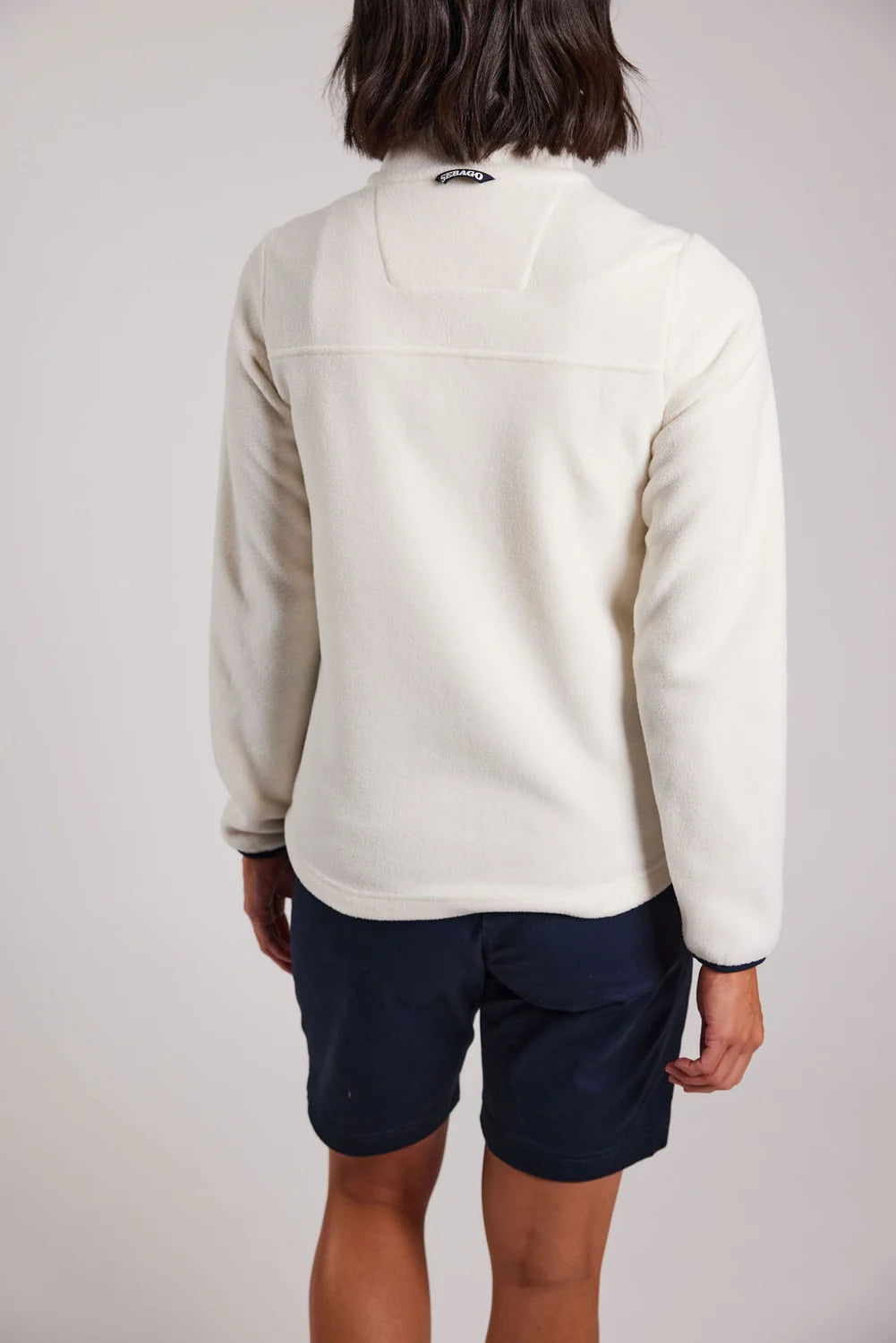 Sebago Womens Fleece Jacket Fleecejakke Dame - White -