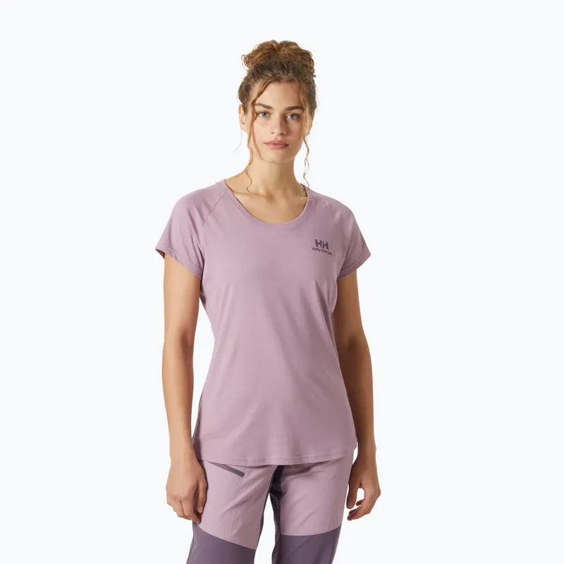 Helly Hansen Women's Nord Graphic Drop T-Shirt Dame - Purple - Purple