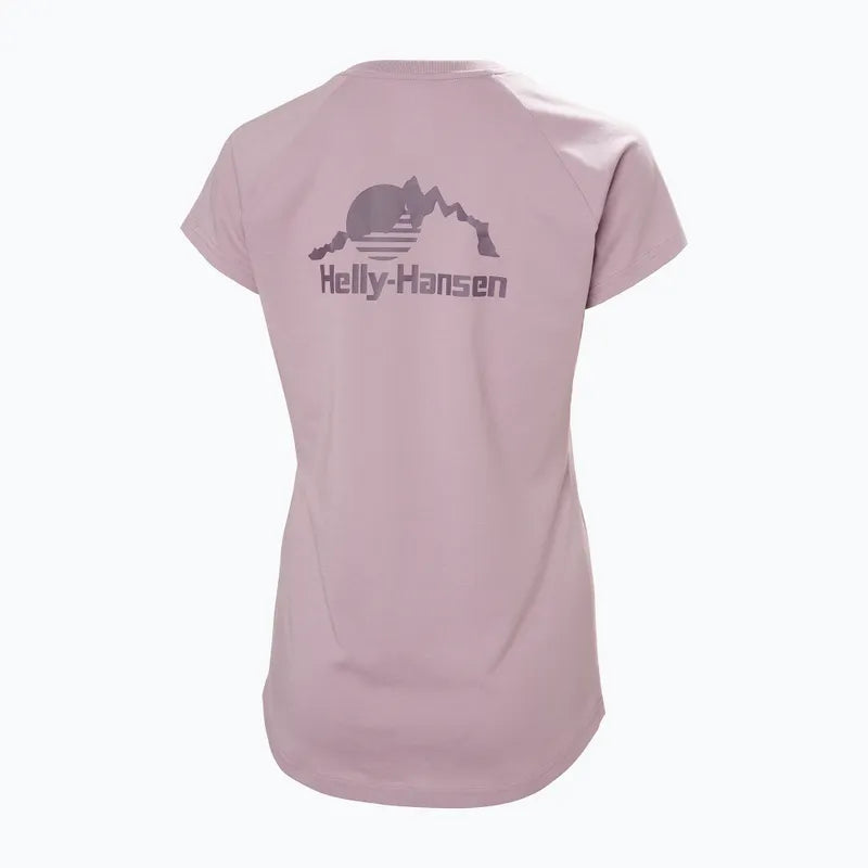 Helly Hansen Women's Nord Graphic Drop T-Shirt Dame - Purple -