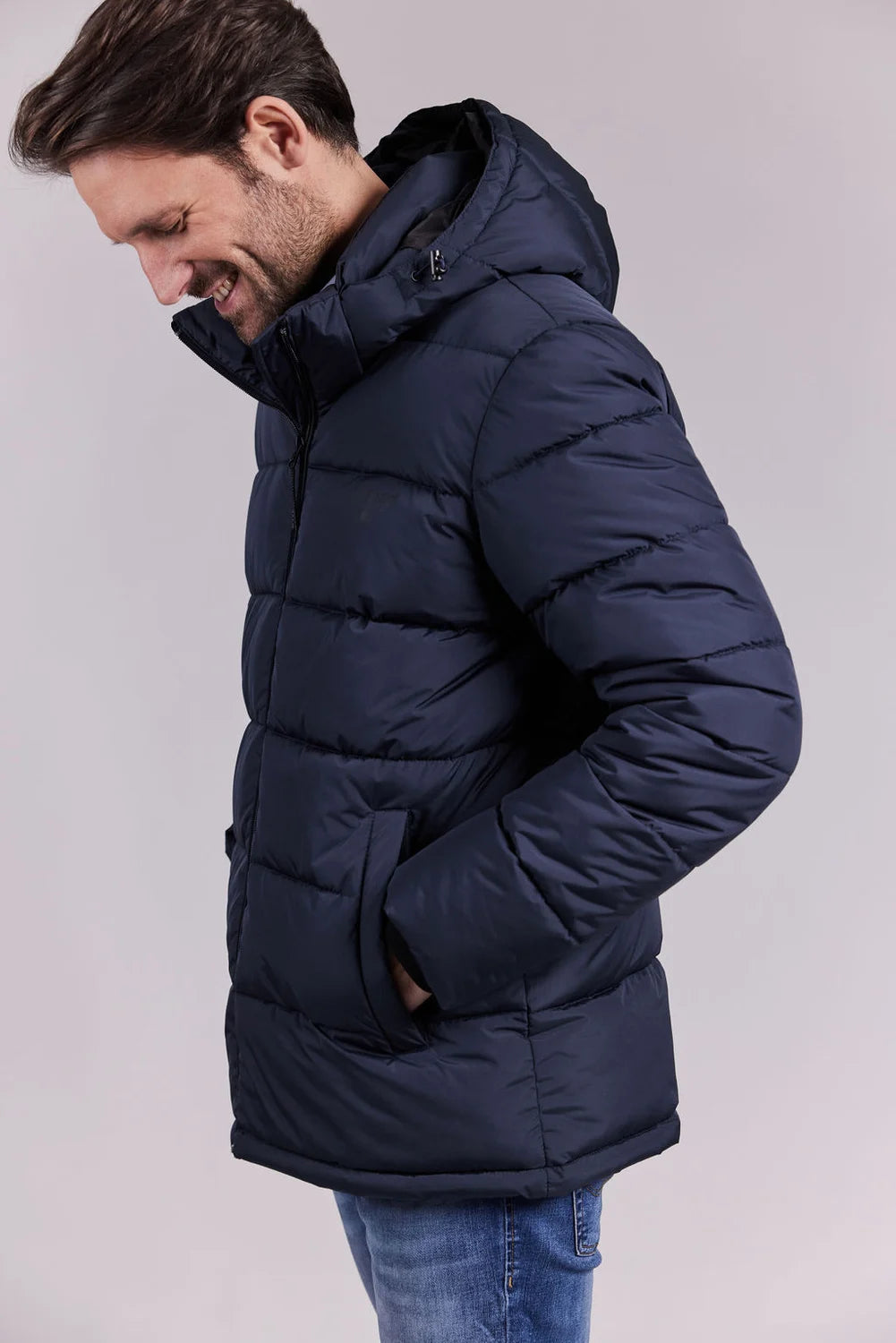 Sebago Jasper Puffer Jacket Vinterfrakke Herre - Dark Navy -
