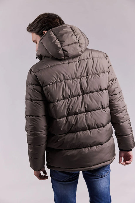 Sebago Jasper Puffer Jacket Vinterfrakke Herre - Dark Sand -