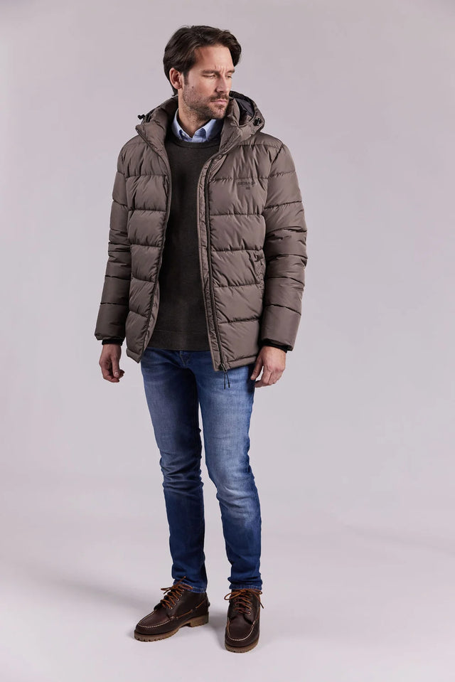 Sebago Jasper Puffer Jacket Vinterfrakke Herre - Dark Sand - Dark Sand