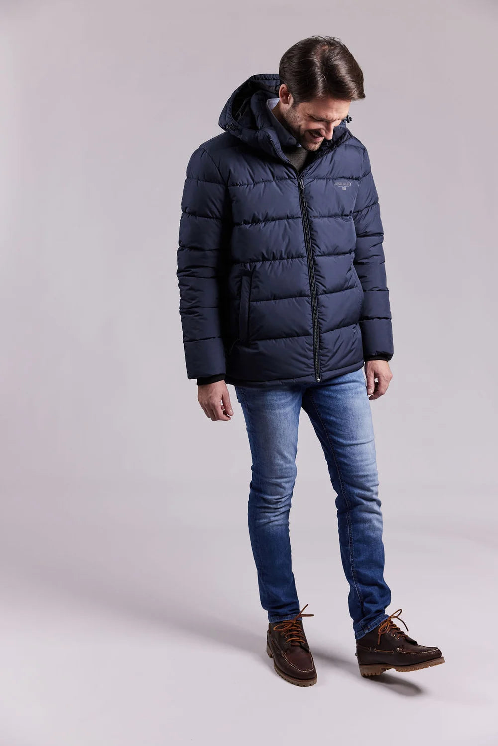 Sebago Jasper Puffer Jacket Vinterfrakke Herre - Dark Navy -