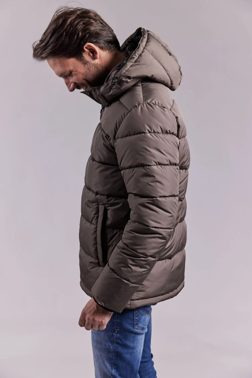 Sebago Jasper Puffer Jacket Vinterfrakke Herre - Dark Sand -