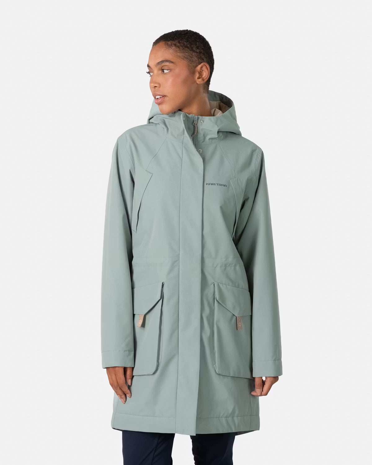 Kari Traa Mona Parka Vinterfrakke Dame – Sage Green - Sage Green - 7199_623685_Sage_Model_1_7fb10f16-7437-4c28-beeb-6149f393fc8e-original