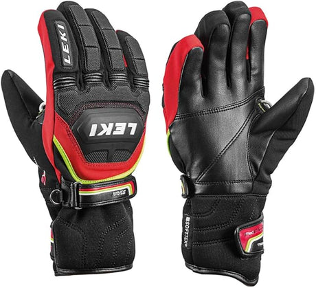Leki Worldcup Race Coach Flex S Junior Skihandsker Børn - Black-Red-Yellow 5.0