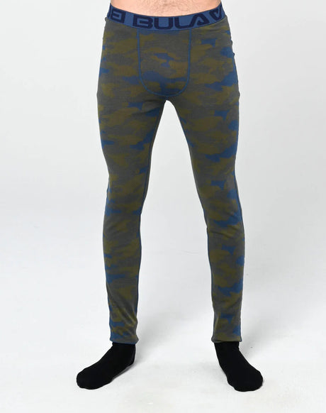 Bula Camo Merinould Skiundertøj Sæt Herre - Denim -