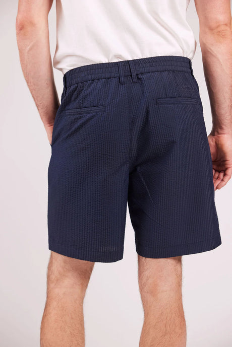 Sebago Seersucker Shorts Herre - Navy -