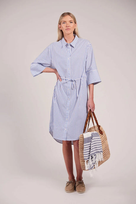 Sebago Felicia Cotton Poplin Dress Kjole - Navy White