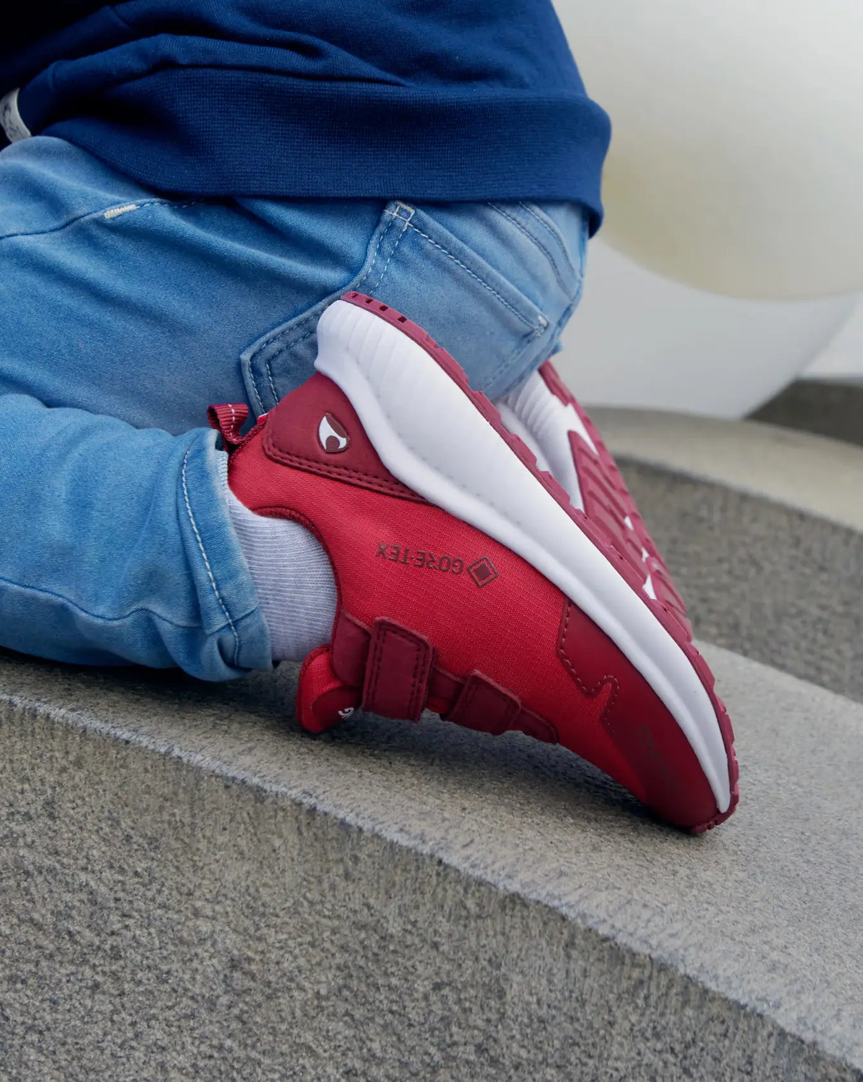 Viking Aery Track Low F GTX 2V Sneakers Børn - Red/Dark Red -