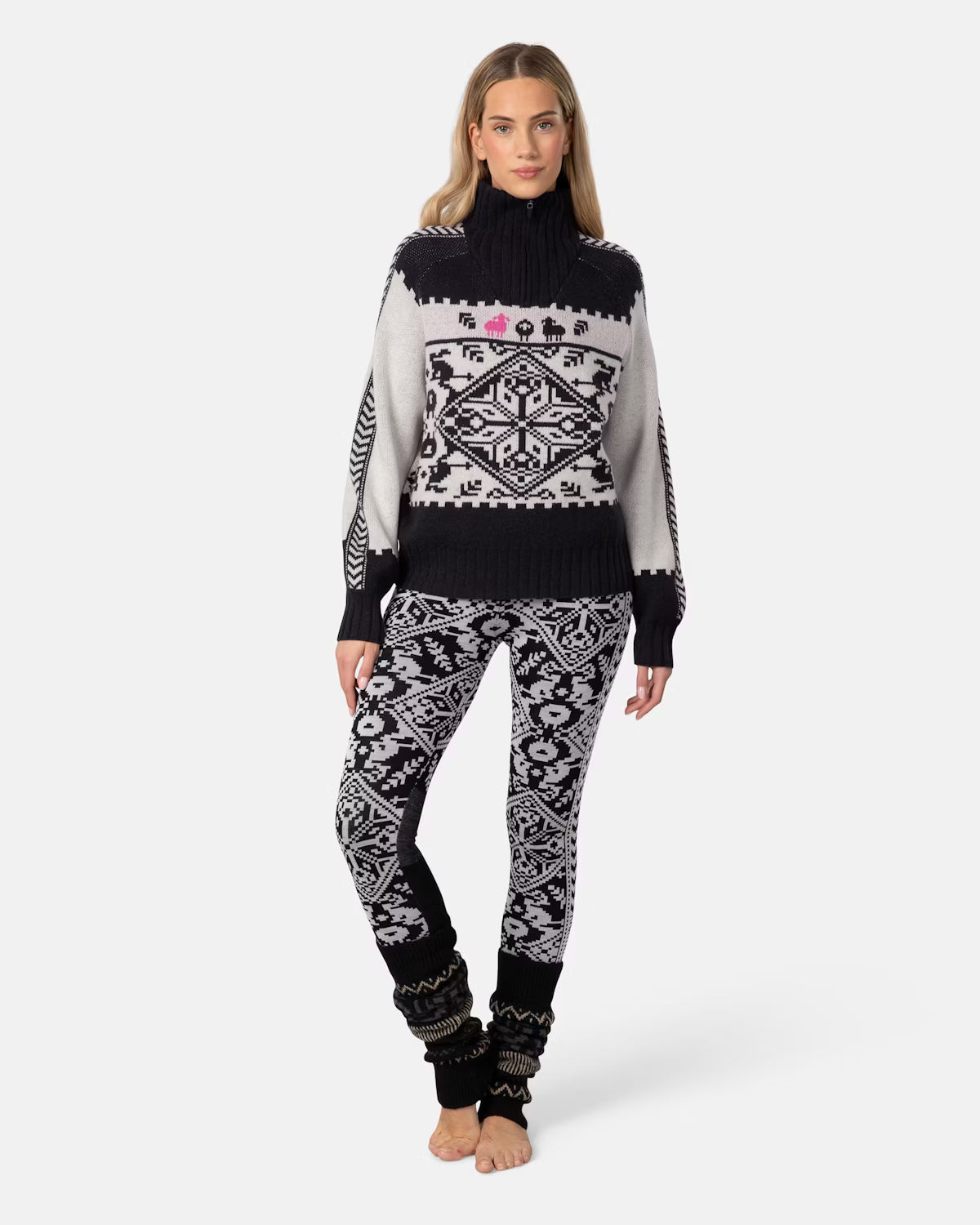 Kari Traa Saga Knit Striktrøje Dame - Natural White -