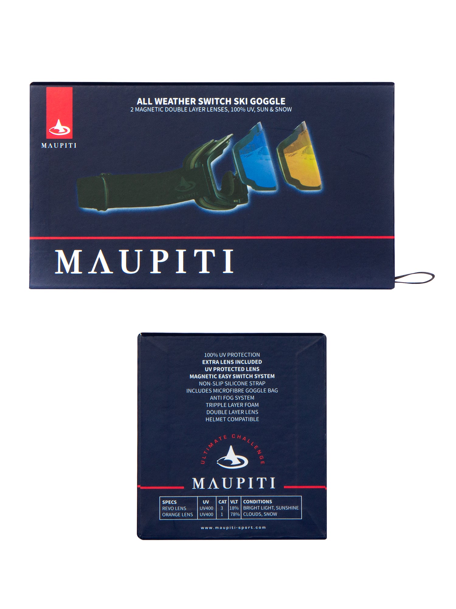 Maupiti Rox Ski Goggle Magnetic Skibriller Dame / Herre -