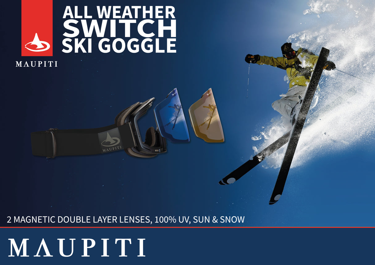 Maupiti Rox Ski Goggle Magnetic Skibriller Dame / Herre -