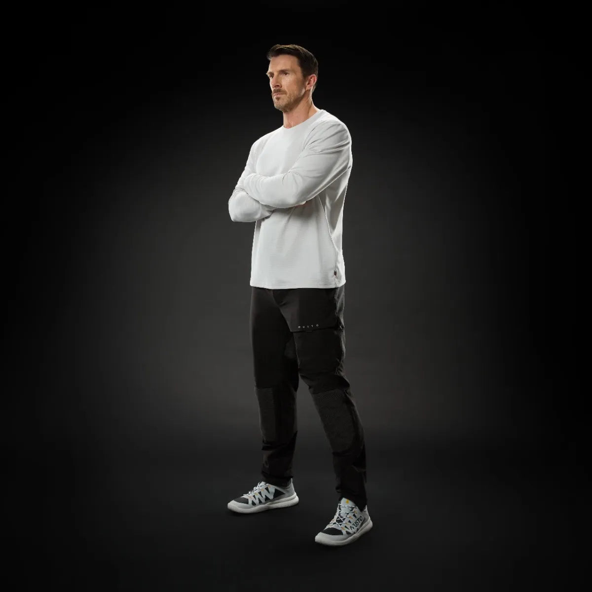 Musto Men's Evo Crew Sunblock Long-Sleeve T-shirt Herre - Navy -