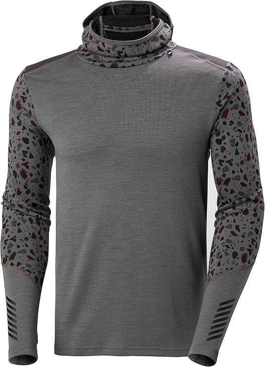 Helly Hansen Men's LIFA® Merino Midweight Balaclava Hoodie Skiundertrøje Herre - Concrete