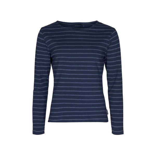 Sea Ranch Antibes Stribet Langærmet T-shirt Dame - SR Navy/Navy Melange - SR Navy Navy Melange