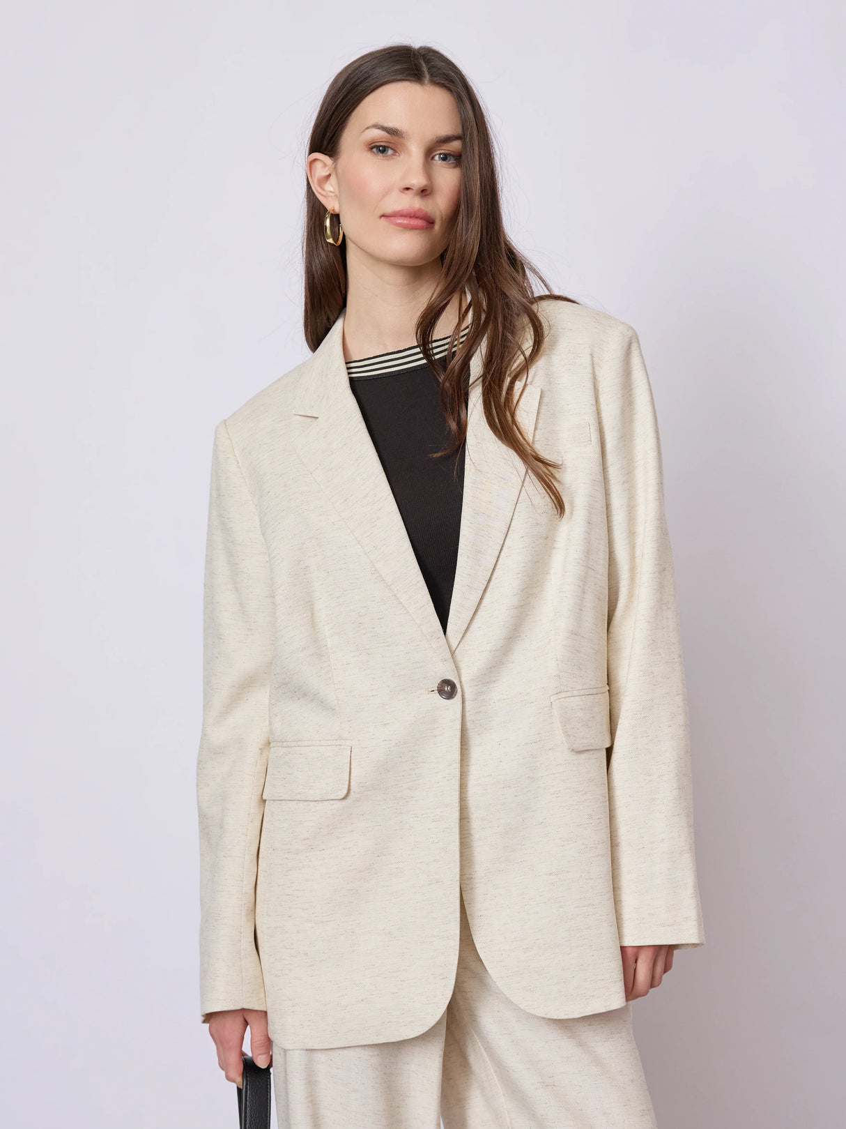 Redgreen Woman Bibbi Blazer Dame - Ecru Melange - Ecru Melange