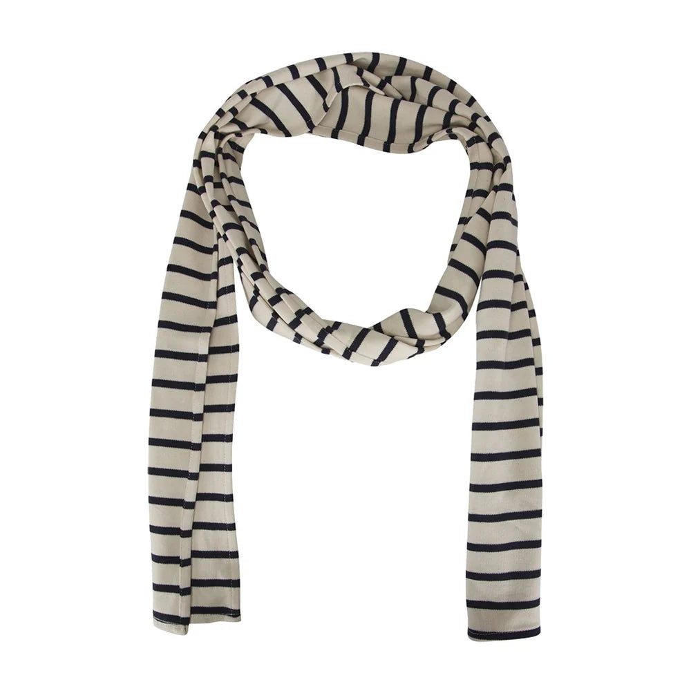 Sea Ranch Breton Scarf Stribet Halstørklæde Dame / Herre - Ecru / SR Navy - Ecru SR Navy One-size