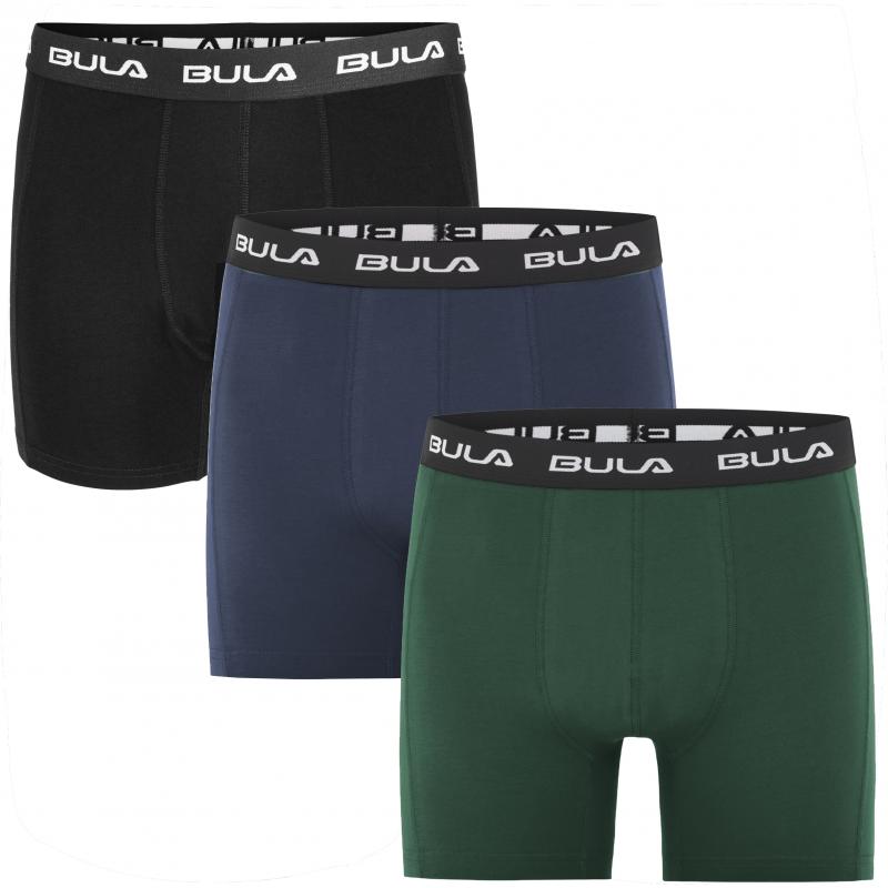 Bula Frame 3-pack Boxershorts Herre - PBN Pine/Black/Navy - PBN Pine Black Navy - Bula-Bula-Frame-3pk-Boxers-713146