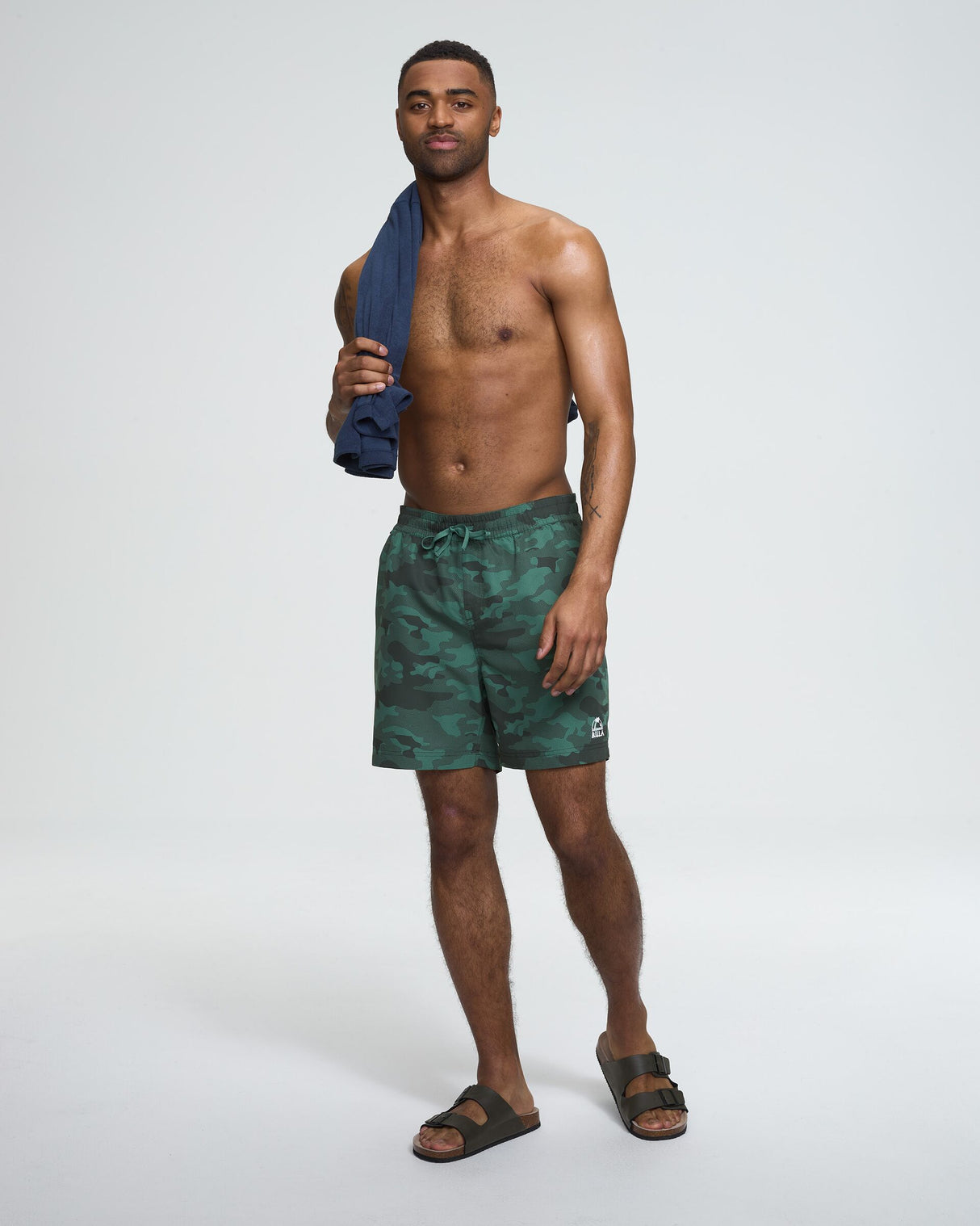 Bula Tide Swim Trunks 17 inch Badeshorts Herre - Green -