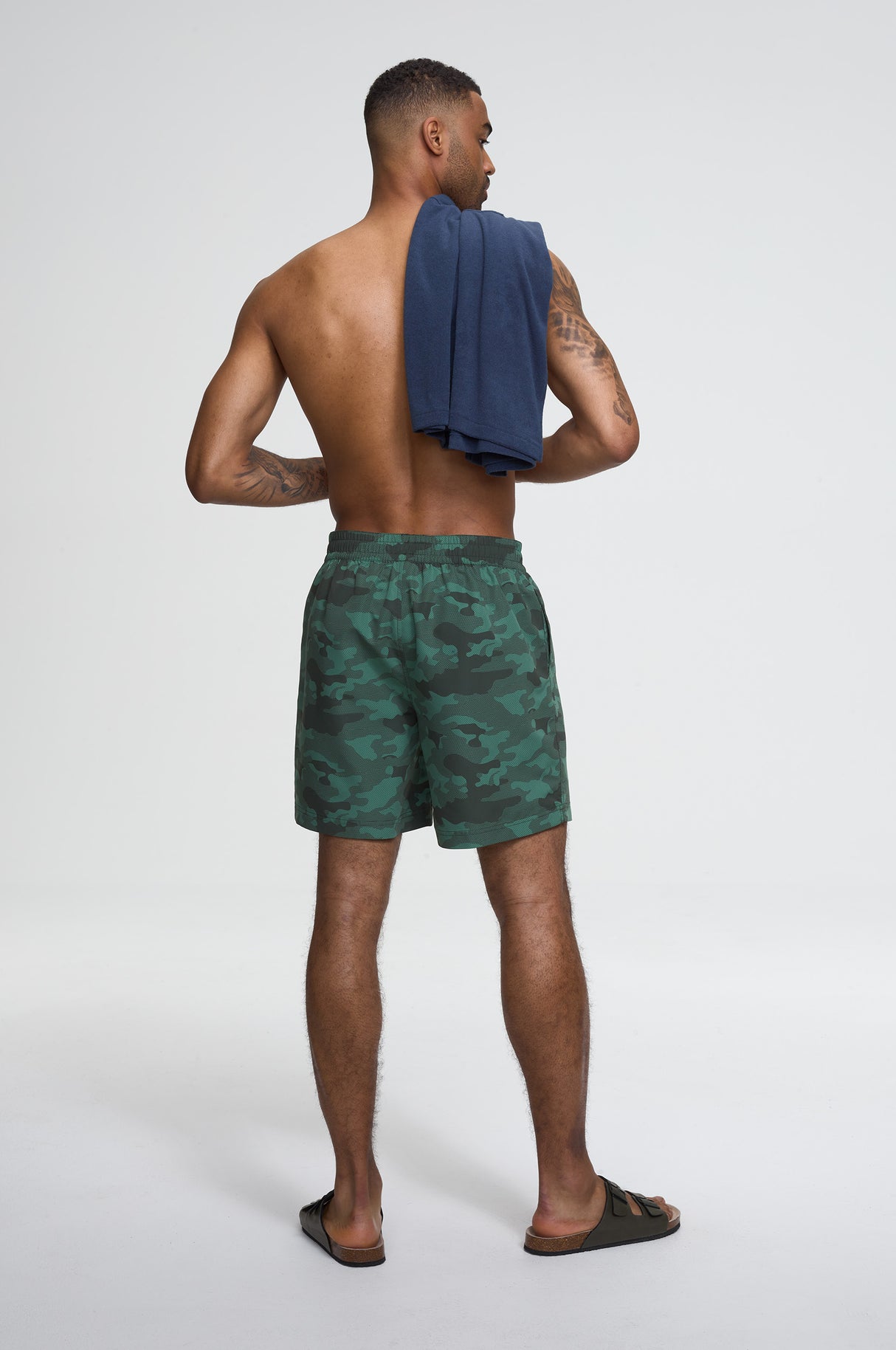 Bula Tide Swim Trunks 17 inch Badeshorts Herre - Green -