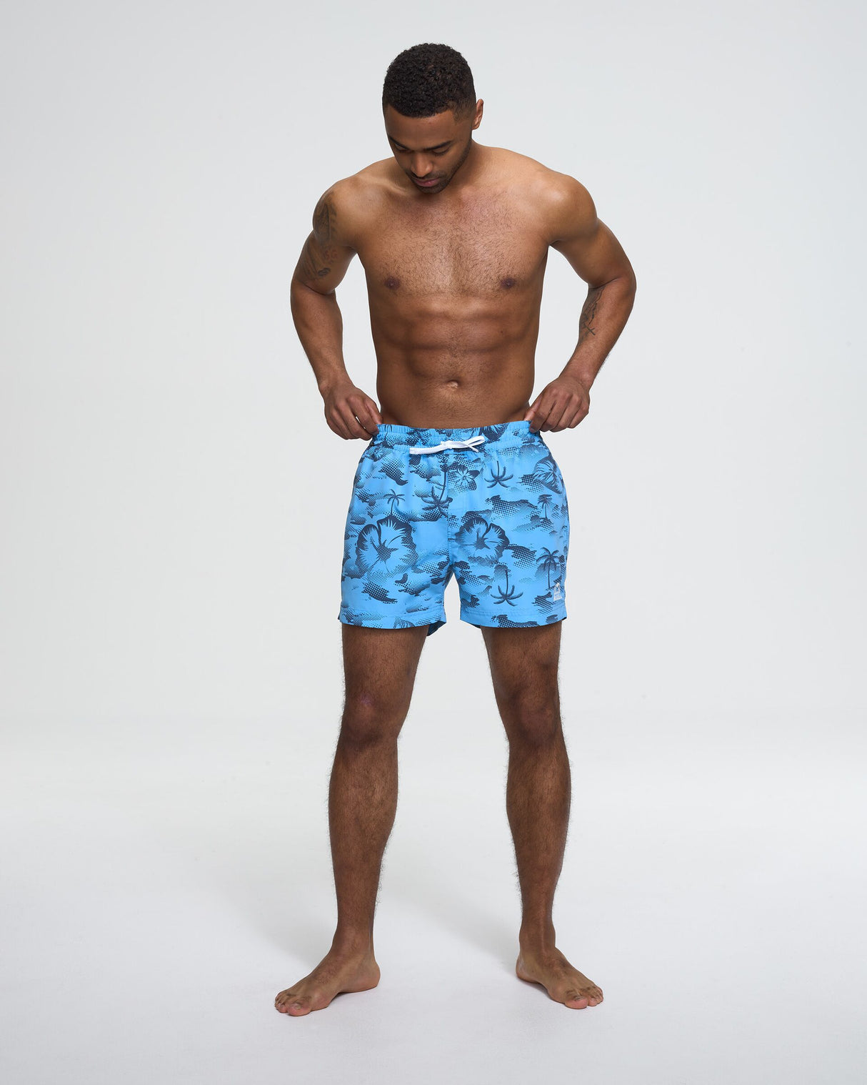 Bula Wade Swim Trunks 15 inch Badeshorts Herre - Blue -