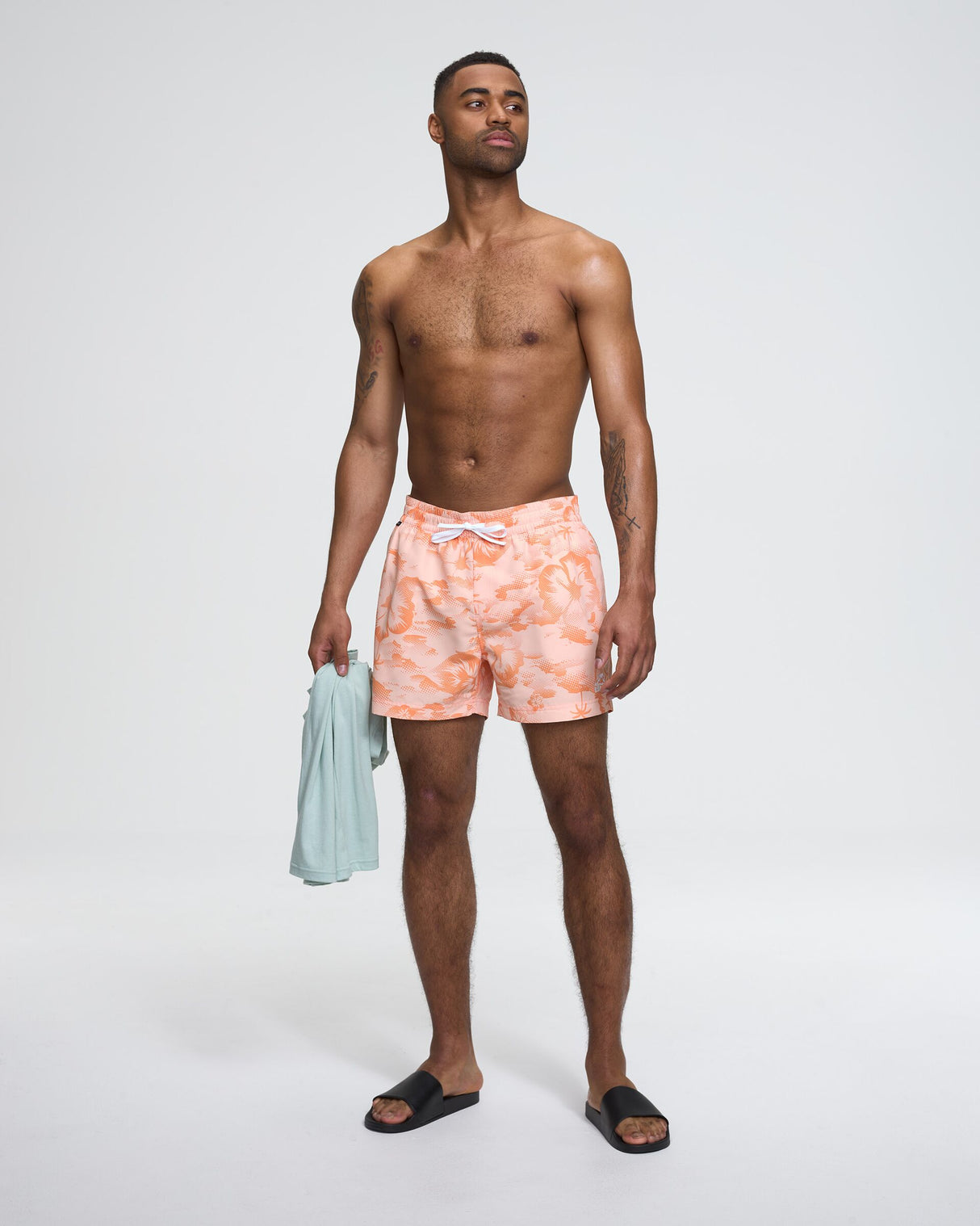 Bula Wade Swim Trunks 15 inch Badeshorts Herre - Orange -