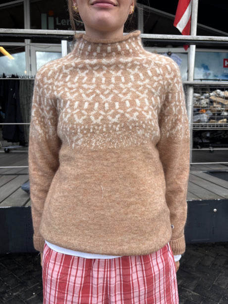 Redgreen Women Jesebel Knit Sweater Dame - Light Brown Pattern -